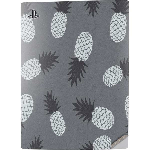Black and White Pineapples PS5 Digital Edition Console Skin